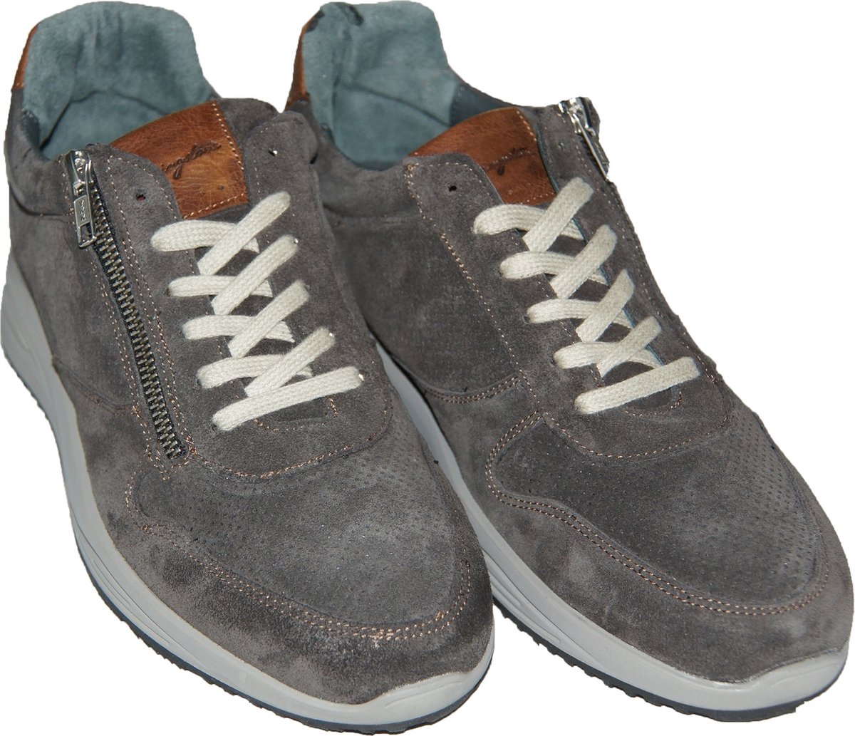 Piedro 1214609470 Wijdte H Grijs / Cognac Maat: 8,5 (42,5)