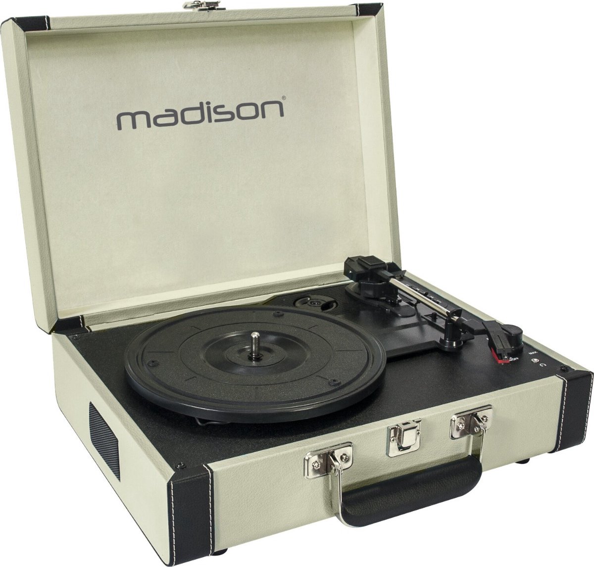 Madison Mad-retrocase-cr vintage draaitafelkoffer met bluetooth,