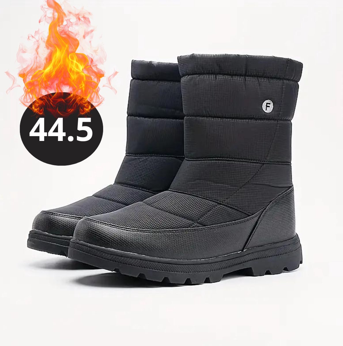 Livano Snowboots Sneeuwschoenen Sneeuwboots Heren Wintersport Ski Skischoenen – 44.5 Buiten Zwart
