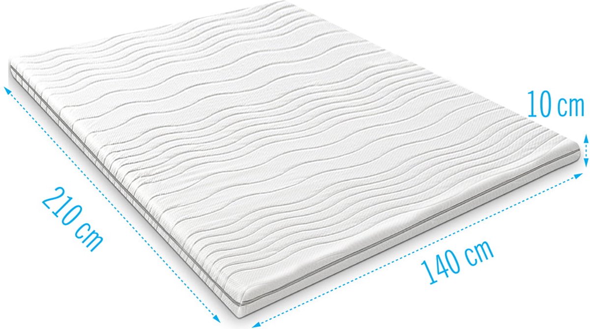 Harde topdekmatras 140x210 dikte 10 cm