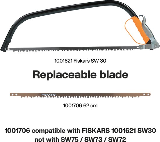 Fiskars Beugelzaag - Handzaag - Handgereedschap met vingerbescherming - Takkenzaag - 53 cm - SW30 van Fiskars — afbeelding 3
