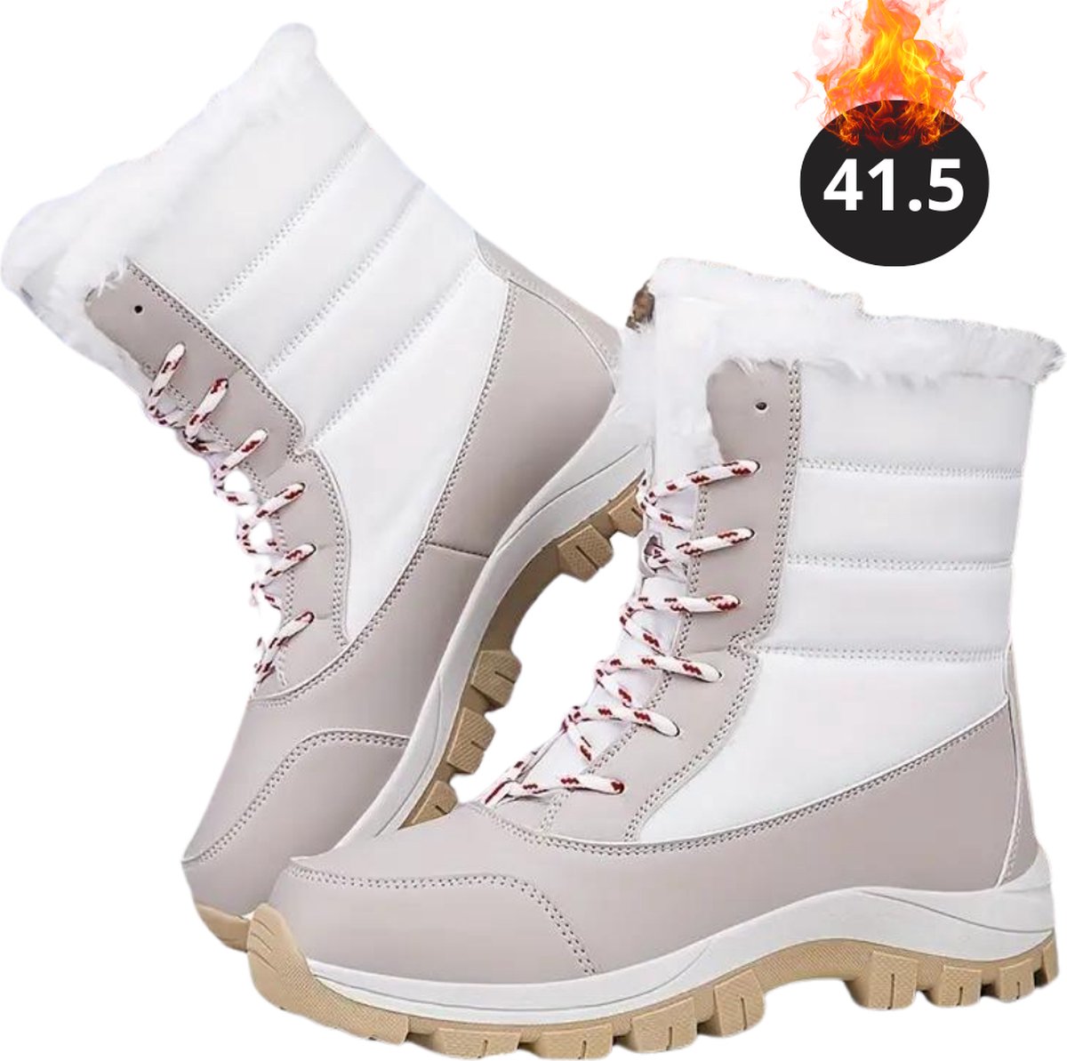 Livano Snowboots Sneeuwschoenen Sneeuwboots Dames Wintersport Ski Skischoenen Lichtgrijs 41.5 Laarzen