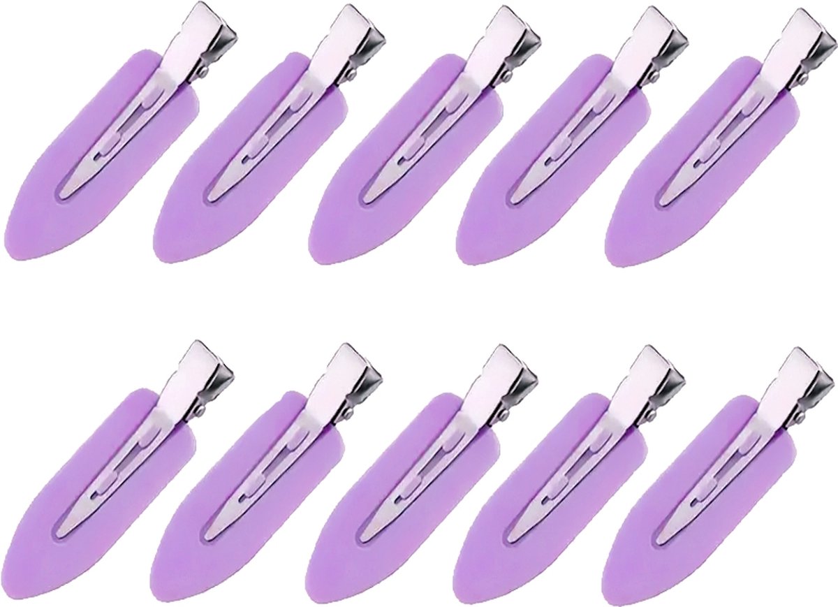 Make Up Haarclips - Lila | Set 10 stuks | Creaseless / Zonder Vouw Haarspeld | Fashion Favorite