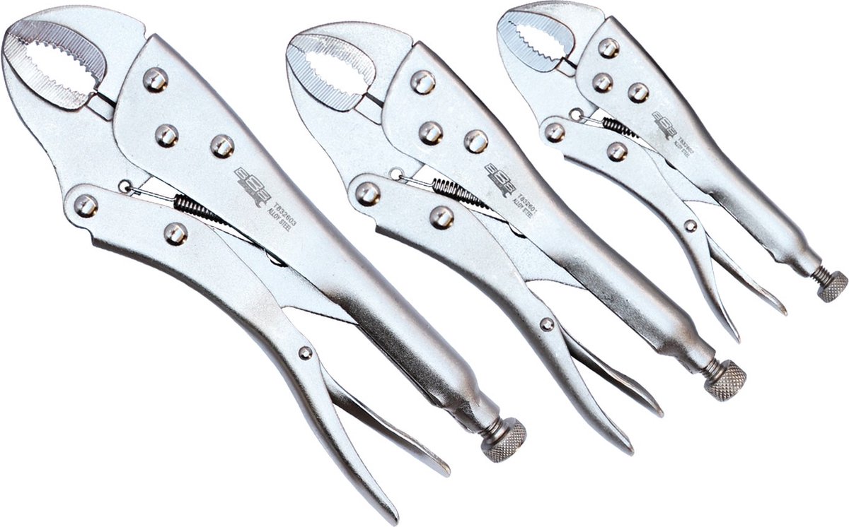 888 - Griptang set gebogen bek 3 delig