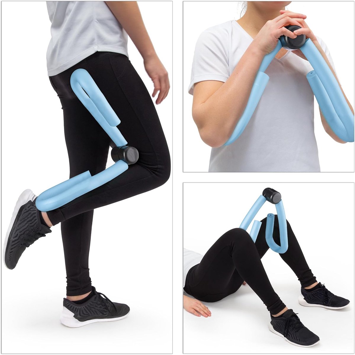 beentrainer, weerstandstrainer voor armen, benen, borst, dijbeen trainer, home gym, adductoren trainen, blauw