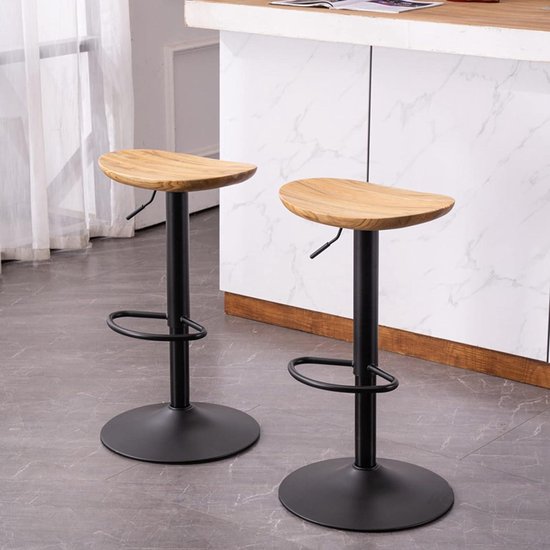 Barkrukken Ronde Barkruk 360° Draaibare Stoel Home Back Chair Receptie Barkruk Zwarte Poten Fluwelen Blad Barstoel Bistrokruk (Color : Black, Size : 75cm Sitting Height