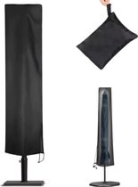 Parasolhoes - 190×50×30cm - Staande Parasol - Stevig & Duurzaam - Waterdichte Parasolhoes 600D - Met Rits, Trekkoord En Opberghoes - Waterdichte / Stofdicht / Weerbestendig - Zwart - Voor Zweefparasol En Staande Parasol