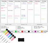 Systemyze Weekplanner Whiteboard – Magnetisch Planbord – Magnetische Maandplanner – Inclusief Markers & Wisser – A3 Formaat