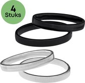 AhhiAboo 1 paar mouwhouders voor dames en heren, zwart, breedte 2 cm, hemdhouder, antislip, flexibel, verstelbaar