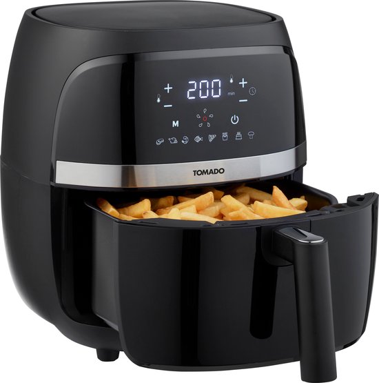 Foto: Tomado taf3202b airfryer heteluchtfriteuse 3 2 liter inhoud digitaal display 500 gr friet beste koop juli 2024