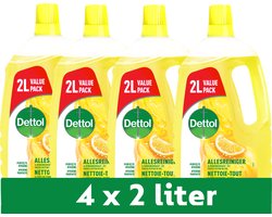 Dettol Allesreiniger - Sprankelende Citroen 2L - 4 Stuks - Voordeelverpakking