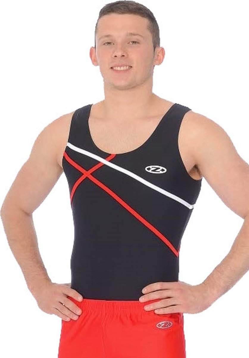 Zwart Atlas herenturnpak maat 110-116 jongens gympak zwarte lycra