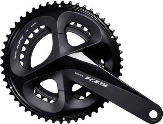 Crankstel 2x11 speed Shimano 105 FC R7000 172 5 53 39 holle as zwart bol