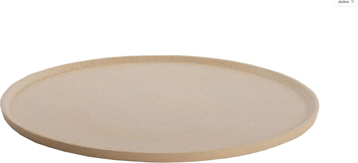 Decoratie Blad Zand 40cm Schaal Ø40×1,5 cm MAES zand+licht bruin gespikkeld