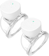 Bol.com Verkoop Nederland® - 2 Stuks - Draagbare Borst Pomp - Handsfree - Elektrische Borstkolf - 180Ml Opslag - 60Db - Accu duu... aanbieding