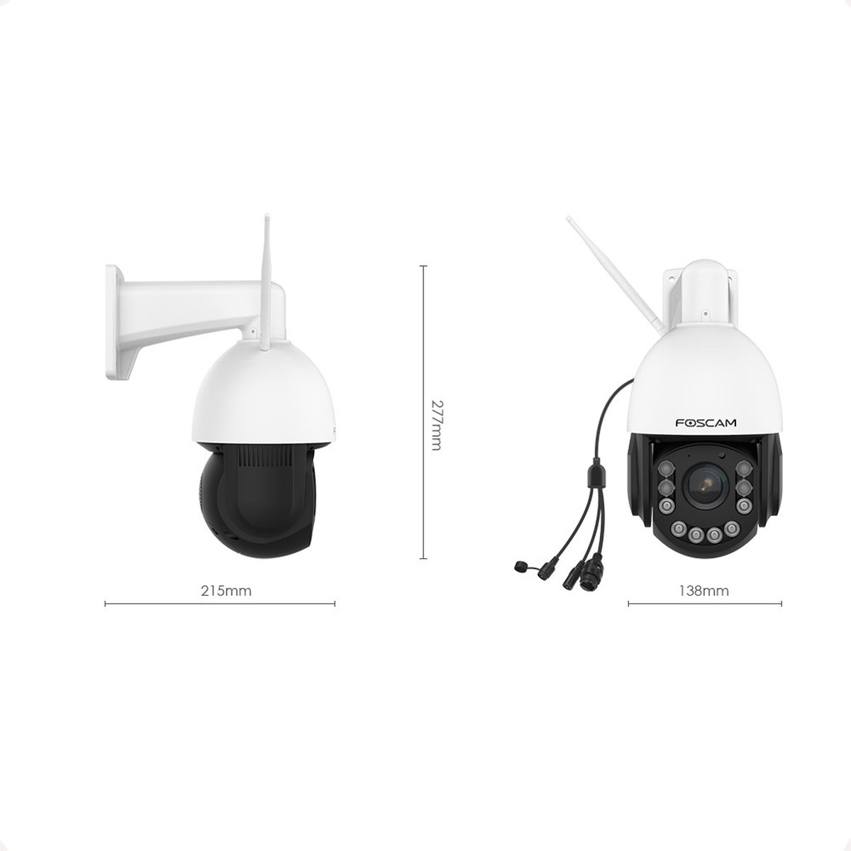 Foscam SD4H Beveiligingscamera - Buitencamera - 2K - Nachtzicht 200m - PTZ - Dual-Band - WiFi - 4MP - Wit – foto 7