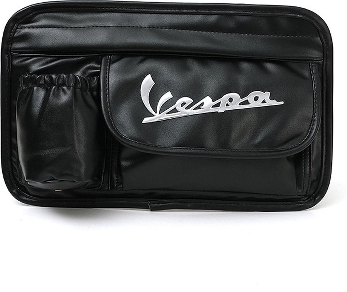 Leren Tas voor Piaggio Vespa - Leren opbergtas voor Piaggio Vespa Motor Scooter - Waterdicht - Leer / PU - Zwart