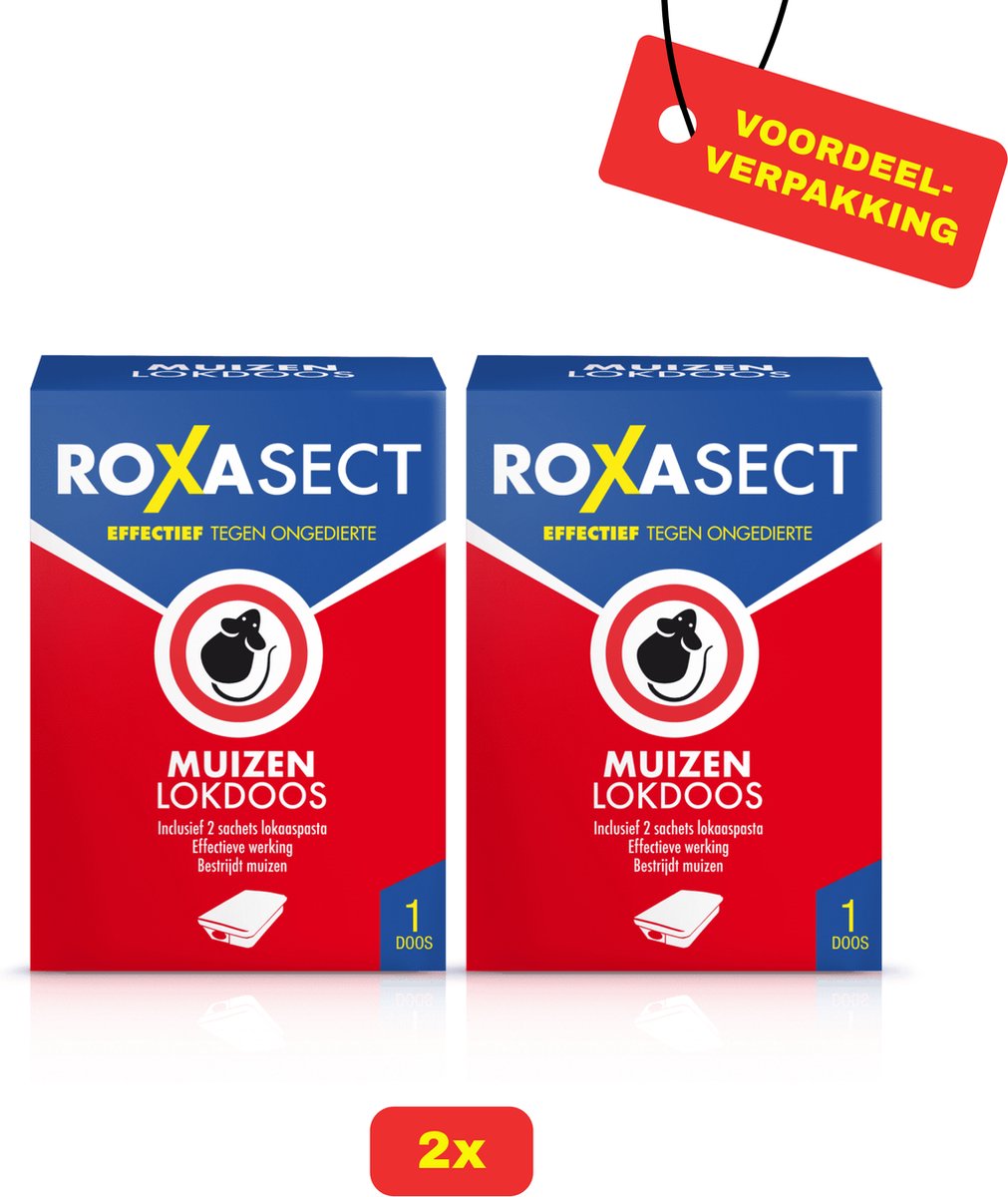 Roxasect 2 x Lokdoos tegen muizen Voordeelverpakking
