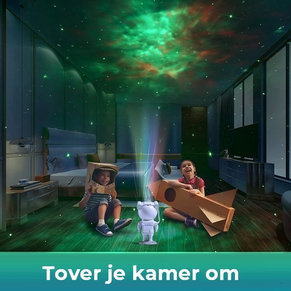 Astronaut Sterren Projector - Sterren projector - Sterrenhemel Verlichting - Sterrenhemel Projector - Sterrenlamp - Galaxy Projector - Afstandsbediening - 15+ kleurcombinaties - Mobstore – foto 5