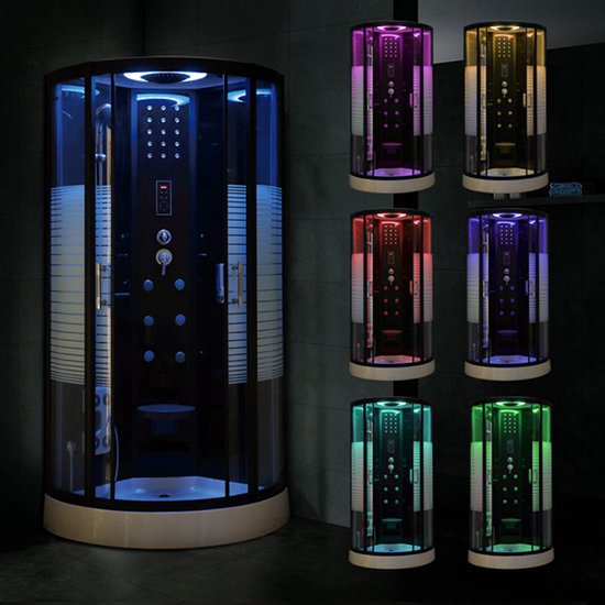 SteamLux halfronde stoomcabine 100x100x215 cm