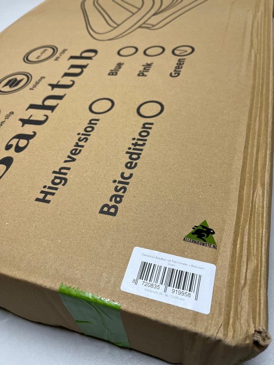 Allernieuwste.nl® Opvouwbaar Opklapbaar BabyBad met Thermometer Badkussen en Standaard - Kinderbadje Babybadje Kleur Groen van Merkloos — afbeelding 2