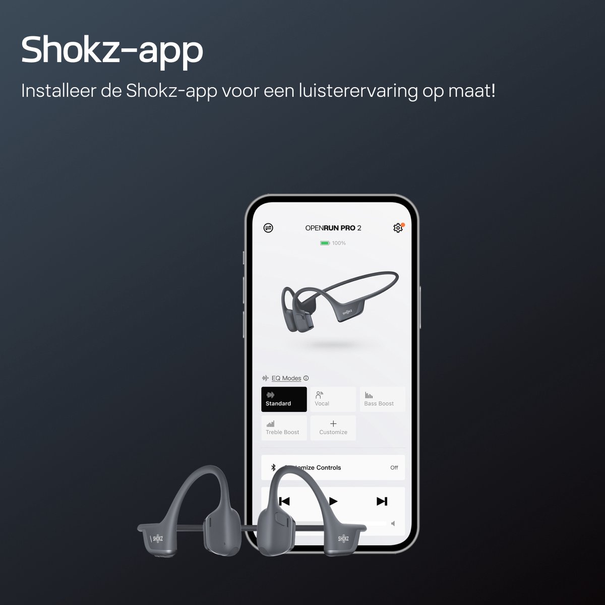 Shokz OpenRun Pro 2 Mini Open-ear Sporthoofdtelefoon - Bone Conduction - IP55 water- en zweetbestendigheid - 12 uur batterij - Zwart thumbnail 4