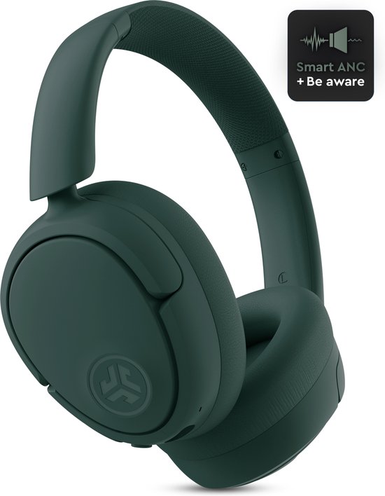 JLAB Jbuds LUX ANC Koptelefoon Draadloos – Noise Cancelling Hoofdtelefoon – 70 Uur Speeltijd – Be Aware Audio – Bluetooth Multipoint – Aanpasbare Equalizer Instellingen – Inklapbaar Design Met Zachte Oorkussens – Groen