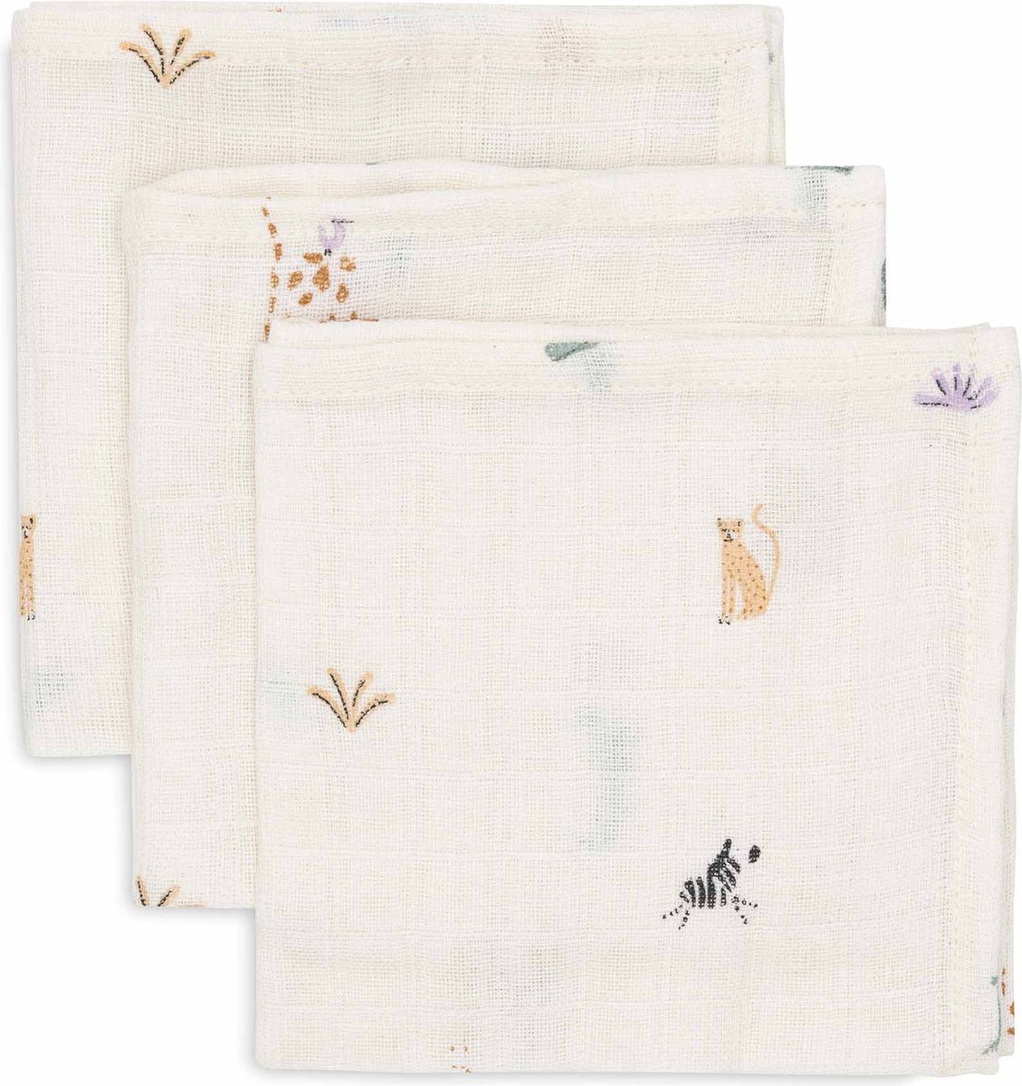 Goedkoopste Jollein - Hydrofiel Monddoekje 31x31cm - Baby Hydrofiele Doeken, Spuugdoekjes, Speendoekje - 3 Stuks - Jungle Jambo