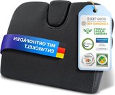 Bol.com Ergonomische zitwig ter verbetering van zithouding - Orthopedisch zitkussen met geheugenschuim | harde zitwig voor stoel... aanbieding