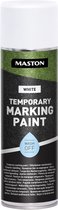 Maston Temporary Marking Paint - Mat - Wit - Tijdelijke Markeringsspray - 500 ml - spuitbus verf