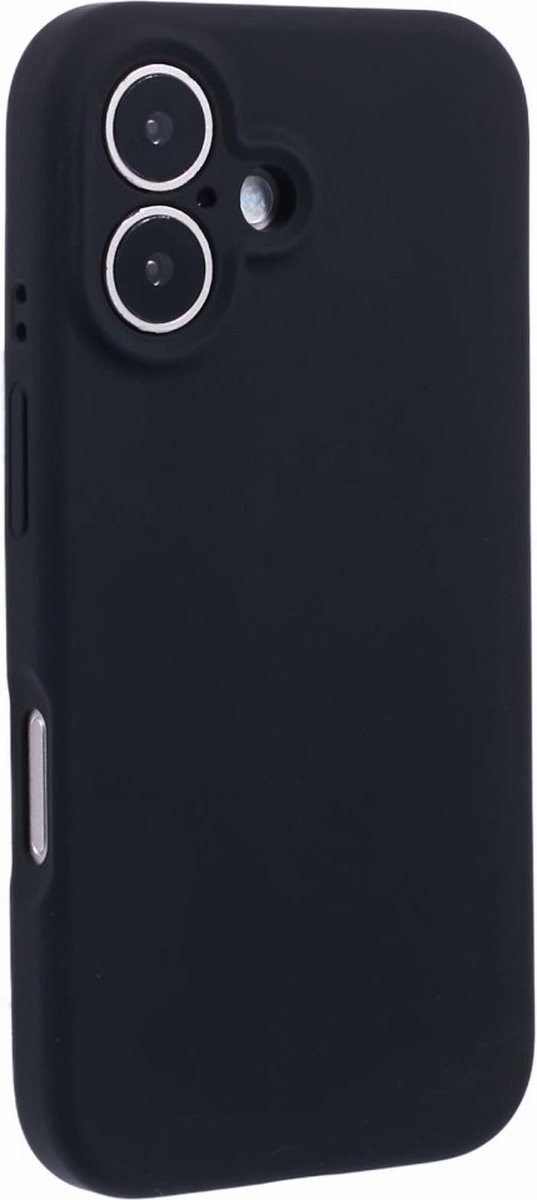 Lunso Geschikt voor iPhone 16 Plus hoesje - Flexibel siliconen Backcover - Zwart