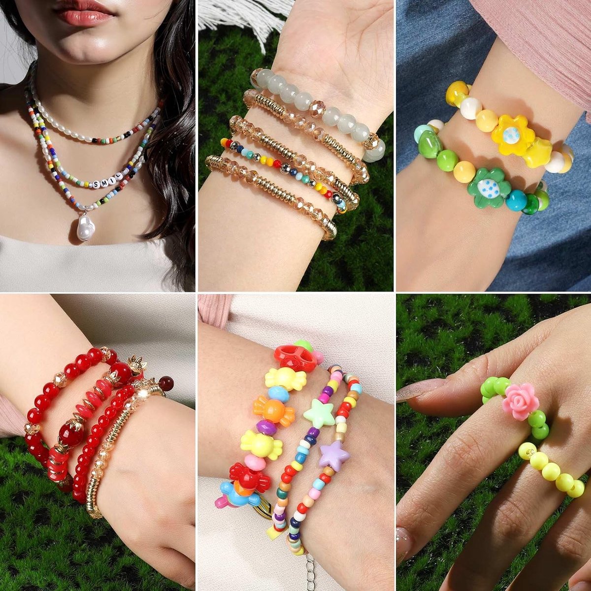 Rubber elastiek voor armbanden kleur WIT