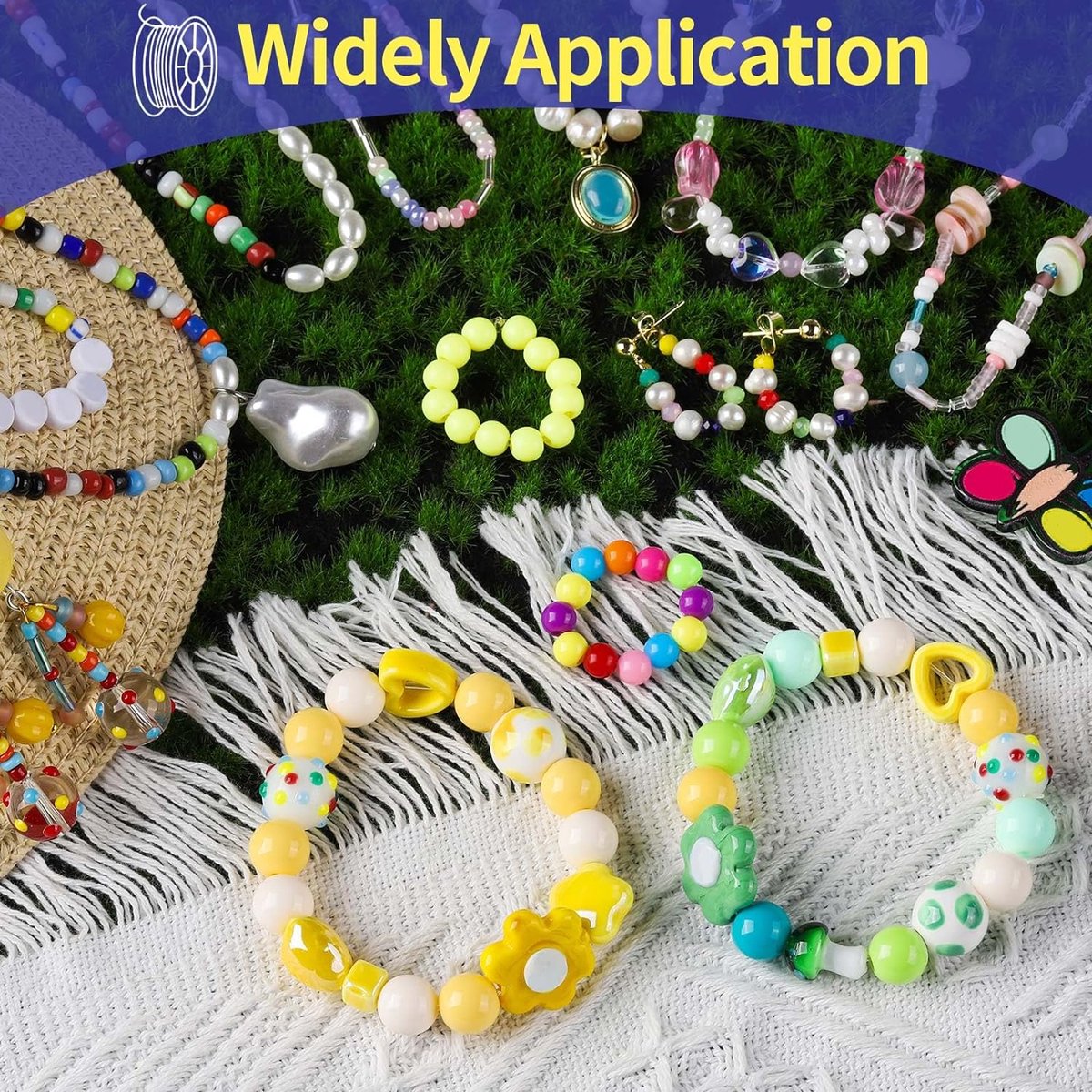 2 Spoelen Elastisch Draad 0,4 mm - 200m Totale Lengte - Premium Nylon Hobbydraad voor Armbandjes Maken, Sieraden & Kralen Rijgen - Transparant Elastiek Koord — afbeelding 3