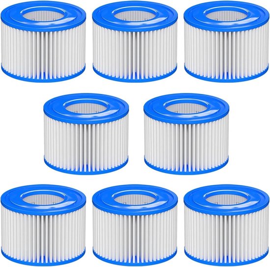 Foto: Filter vi 8 stuks vervangt originele cartridge 58323 zwembad filterpatronen voor bestway miami monaco lay z spa vegas palm springs flowclear pool