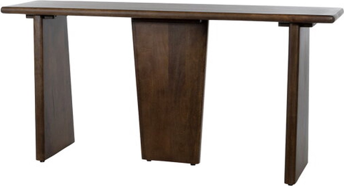 MySons Sidetable Lagos Mangohout Walnoot 160x40x76 cm Wandtafel Haltafel - Houten sidetable - Bijzettafel - Smalle Tafel - Entree Tafel - Console Table - Japandi - Modern design
