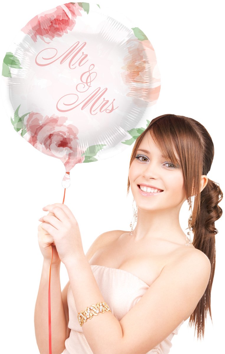 Bruiloft Rozen Folieballon - 45cm