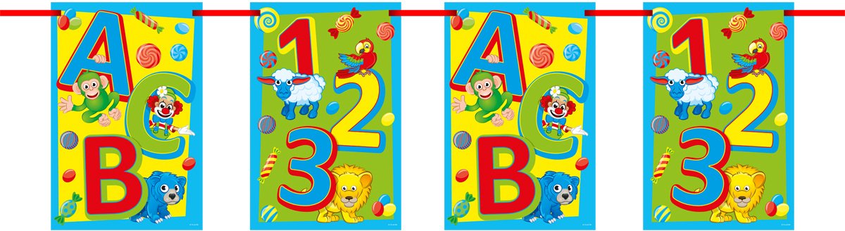 Kinderfeestje ABC Vlaggenlijn - 10 meter