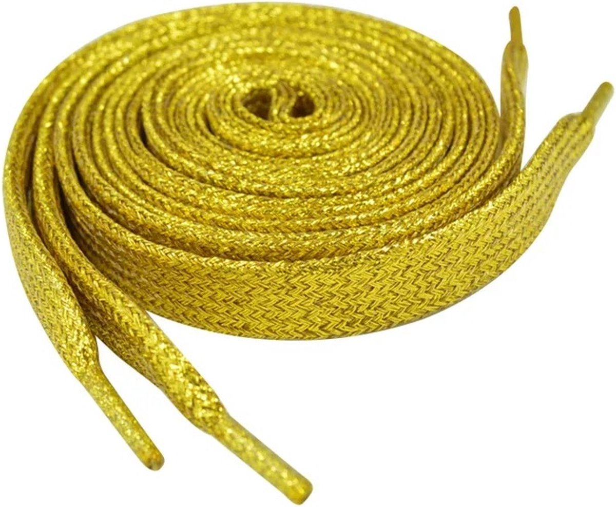 WiseGoods Premium Glitter Veters 130CM - Schoenveter - Schoenveters - Schoen Veter - Accessoires Schoenen & Sportschoenen - Goud