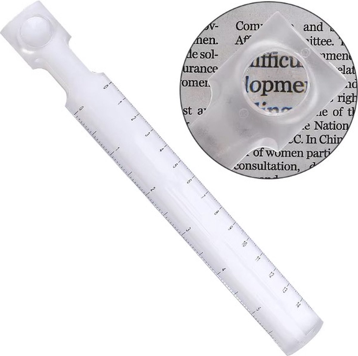 Actie4you® - Leesliniaal met Maatverdeling - 2,5x vergroting – Leeshulp - Leesloep
