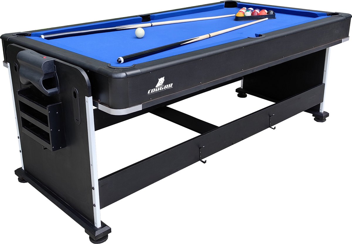 6-in-1 Multi Game Tafel Opvouwbare Biljart, Hockey, Tafeltennis