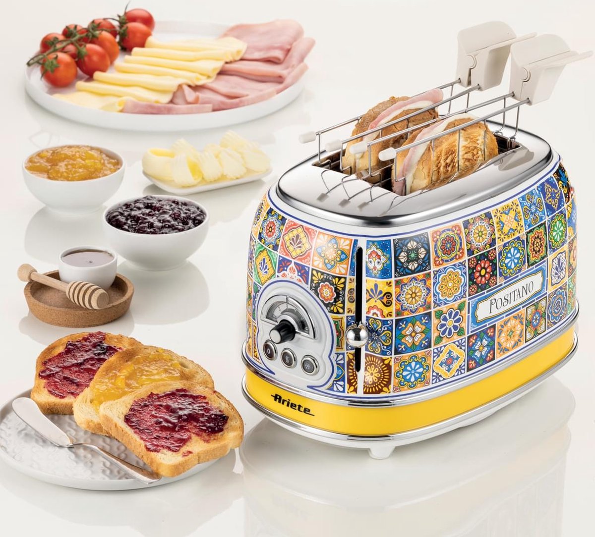 Ariete Positano 0155 - Italiaans design broodrooster - 2 sneden - 6 standen - 810 Watt thumbnail 5