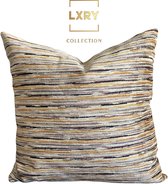 Zippi Design LXRY collection Sierkussen Sydney 45 x 45 cm blanc noir jaune motif rayé