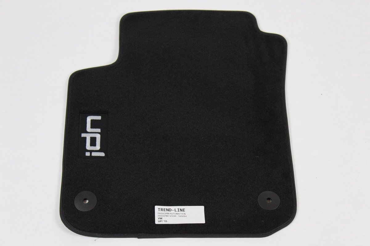 Wielganizator Zwarte pasvorm bestuurdersmat, geschikt voor: Volkswagen Golf Plus Minivan (2005-2014) deurmat bestuurderszijde velours automatten