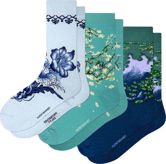 MIYUANGKJ 5 paar kleurrijke sokken voor dames, katoenen sokken met kanten rand, vintage geborduurd patroon, bloemen, crew sokken, casual jurk, sokken, eenheidsmaat, zacht en ademend