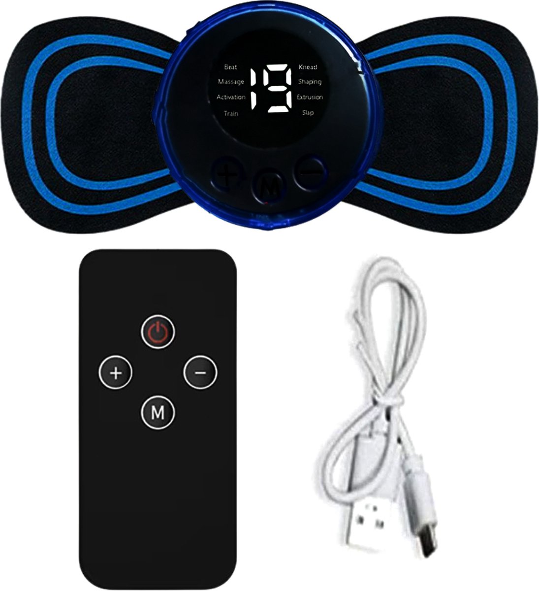 Bol.com FineMart - Massage Apparaat met Afstandsbediening - Neuropathie Bloedcirculatie - Mini EMS Massage - Voor Nek Rug Taille... aanbieding