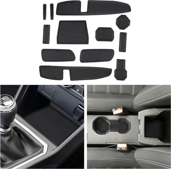 CDEFG Compatibel met Dacia Sandero 3 / Sandero Stepway III 2021-2025, rubbermatten middenconsole antislipmatten antislip bekerhouder rubberen mat armsteun Sandero 2025 accessoires (Blauw CDEFG Compatibel met Dacia Sandero 3 / Sandero Stepway III 2021-2025, rubbermatten middenconsole antislipmatten antislip bekerhouder rubberen mat armsteun Sandero 2025 accessoires (Blauw