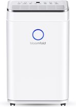 Bloomfold Luchtontvochtiger - 20L per Dag - Incl. Was-droog Functie - Geschikt voor Woonkamer, Slaapkamer, Kelder & Badkamer - Dehumidifier - Wit