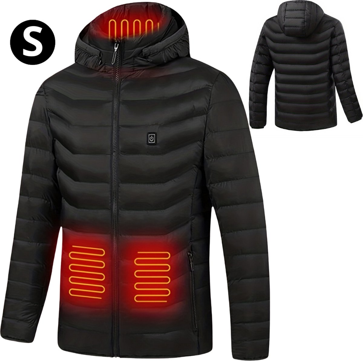 Bovista Verwarmde Jas Heating Jacket Thermo Jas Elektrische Kleding Jas Met Verwarming 3 Standen Dames & Heren Zwart