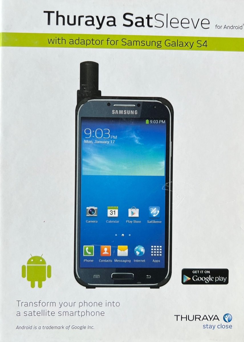 Thuraya Satsleeve - voor Samsung Galaxy S4 - Voice satelliet telefoon