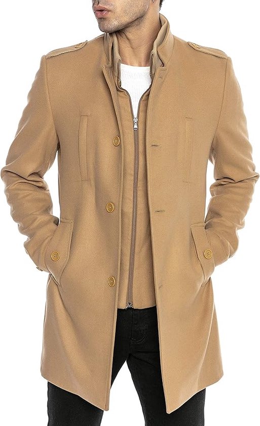 Redbridge Men's Winter Jacket Elegant Slim Fit Transformable